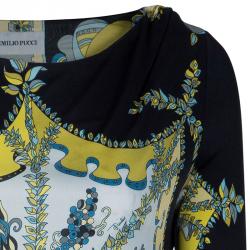 Pre Owned Emilio Pucci Printed Stretch Jersey Dress M
