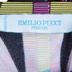 Emilio Pucci Multicolor Belted Print Top S
