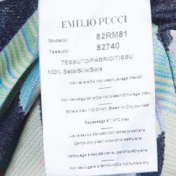 Emilio Pucci Multicolor Belted Print Top S
