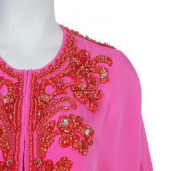 Emilio Pucci Pink Embellished Kaftan Top OS