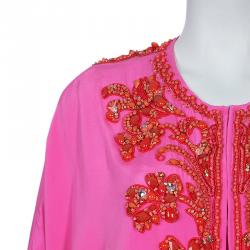 Emilio Pucci Pink Embellished Kaftan Top OS