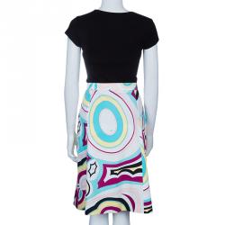 Pre Owned Emilio Pucci Printed A-Line Skirt M