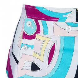 Pre Owned Emilio Pucci Printed A-Line Skirt M