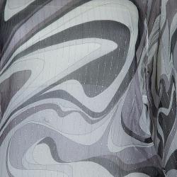 Emilio Pucci Grey Chiffon Print Top M