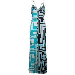 Emilio Pucci Multicolor Silk Maxi Dress M