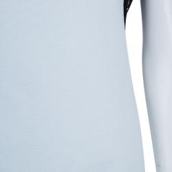 Pre Owned فستان أيميليو بوتشي دانتيل أسود وأبيض M