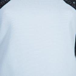 Pre Owned فستان أيميليو بوتشي دانتيل أسود وأبيض M