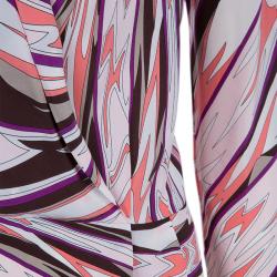 Pre Owned فستان ايميليو بوتشي بأكمام طويلة طباعة متعددة الألوان S