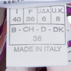 Pre Owned فستان ايميليو بوتشي بأكمام طويلة طباعة متعددة الألوان S