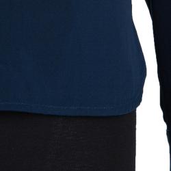 Pre Owned قميص أيميليو بوتشي حرير أزرق بأزرار أمامية وأكمام طويلة S