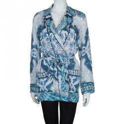 مملوكة مسبقًا توب أميليو بوتشي طباعة متعددة الألوان بأكمام طويلة S