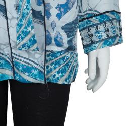 مملوكة مسبقًا توب أميليو بوتشي طباعة متعددة الألوان بأكمام طويلة S