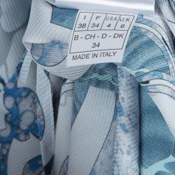 مملوكة مسبقًا توب أميليو بوتشي طباعة متعددة الألوان بأكمام طويلة S