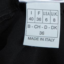 Pre Owned توب أميليو بوتشي بيبلوم دانتيل أسود بلا أكمام S