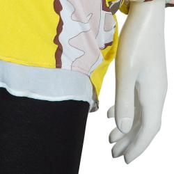 مملوكة مسبقًا توب إيميليو بوتشي بأكمام واسعة وطباعة متعددة الألوان S