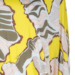 مملوكة مسبقًا توب إيميليو بوتشي بأكمام واسعة وطباعة متعددة الألوان S