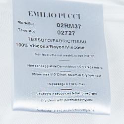 مملوكة مسبقًا توب إيميليو بوتشي بأكمام واسعة وطباعة متعددة الألوان S