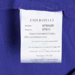 Emilio Pucci Multicolor Knit Colorblock Wool Dress M