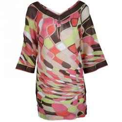 Emilio Pucci Multicolor Printed Cotton Tunic L