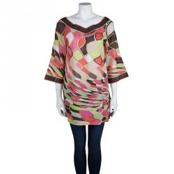 Emilio Pucci Multicolor Printed Cotton Tunic L
