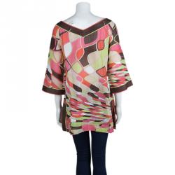 Emilio Pucci Multicolor Printed Cotton Tunic L