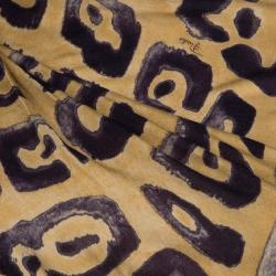 Pre Owned فستان أيميليو بوتشي جيرسيه نقشة الفهد مكشكش بأكمام طويلة M