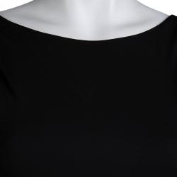 Pre Owned Emilio Pucci Black Jersey Belted Dress S