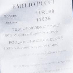 Pre Owned Emilio Pucci Black Jersey Belted Dress S