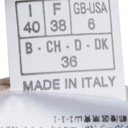 Pre Owned فستان أيميليو بوتشي ترتر ذهبي مزخرف بلا أكمام S