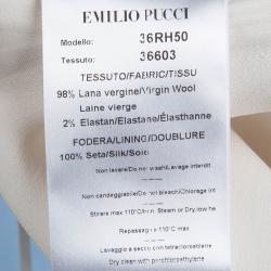 Pre Owned فستان أيميليو بوتشي صوف أصفر فاتح بلا أكمام S