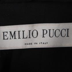 Pre Owned فستان سهرة إيميليو بوتشي بحمالة عنق حرير بليسي ودانتيل S