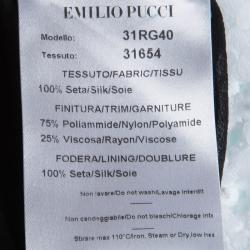 Pre Owned فستان سهرة إيميليو بوتشي بحمالة عنق حرير بليسي ودانتيل S