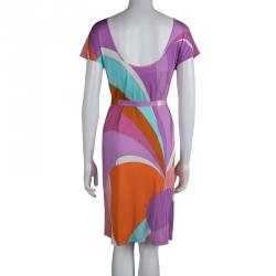 Pre Owned Emilio Pucci Multicolor Knit Shift Dress M