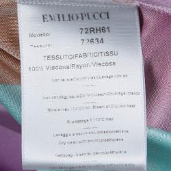 Pre Owned Emilio Pucci Multicolor Knit Shift Dress M
