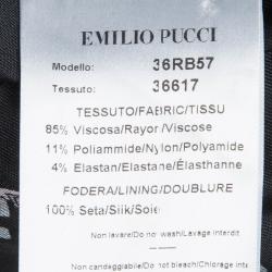 Emilio Pucci Black Notched Collar Blazer M