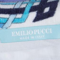 Pre Owned Emilio Pucci Multicolor Printed Velvet Wraparound Mini Skirt M