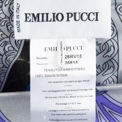 Emilio Pucci Multicolor Printed Silk Gathered Maxi Skirt S