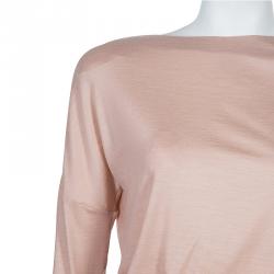 Pre Owned Emilio Pucci Blush Pink Long Sleeve Dress S