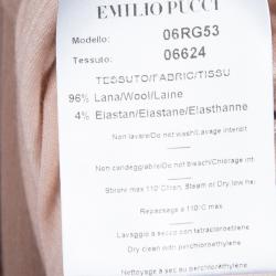 Pre Owned Emilio Pucci Blush Pink Long Sleeve Dress S