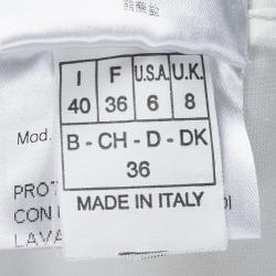 Pre Owned Emilio Pucci Off White Cutout Butterfly Embroidered Jacket S