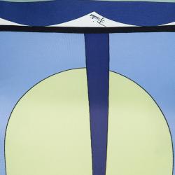 Pre Owned فستان إيميليو بوتشي تريكو مطبوع متعدد الألوان واسع M