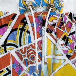Pre Owned Emilio Pucci Multicolor Printed Velvet Terrycloth Shorts S