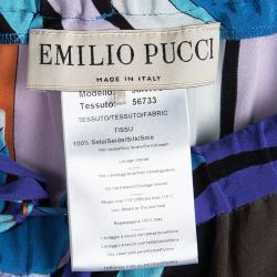 Emilio Pucci Multicolor Printed Top and Pant Set L