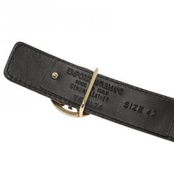 مملوكة مسبقًا حزام امبوريو أرماني وجهين جلد نقشة تمساح بني وأسود مقاس 42 