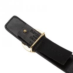 Pre Owned حزام امبوريو أرماني وجهين جلد نقشة تمساح بني وأسود 100 سم