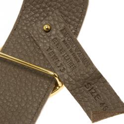 مملوكة مسبقًا حزام امبوريو أرماني بوجهين جلد بني وبيج 115 سم