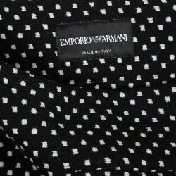 Pre Owned Emporio Armani Monochrome Woven Maxi Pencil Skirt L