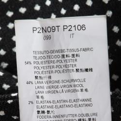 Pre Owned Emporio Armani Monochrome Woven Maxi Pencil Skirt L