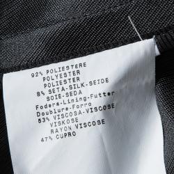 Pre Owned Emporio Armani SS'11 Silver Contrast Lapel Satin Blazer M