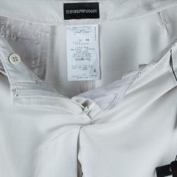 Pre Owned Emporio Armani Palazzo Wide Leg Silk Pants S